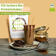 Chocolate em pó proteico vegano orgânico sem soja