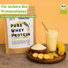 Whey protein orgânico em pó de banana