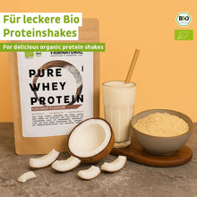 Whey protein orgânico em pó de coco