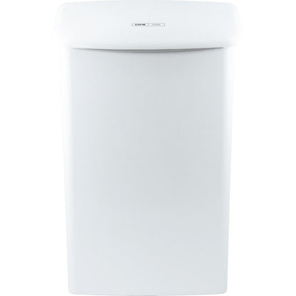O recipiente/caixa higiênica CWS ParadiseLine Touch da CWS em branco com tampa fechada e design retangular liso oferece uma solução higiênica em estilo simples e moderno.