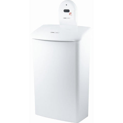O suporte de parede CWS ParadiseLine para caixa de higiene 575000 é um suporte branco, retangular, da CWS, concebido para uso sem contacto com caixas de higiene compatíveis.