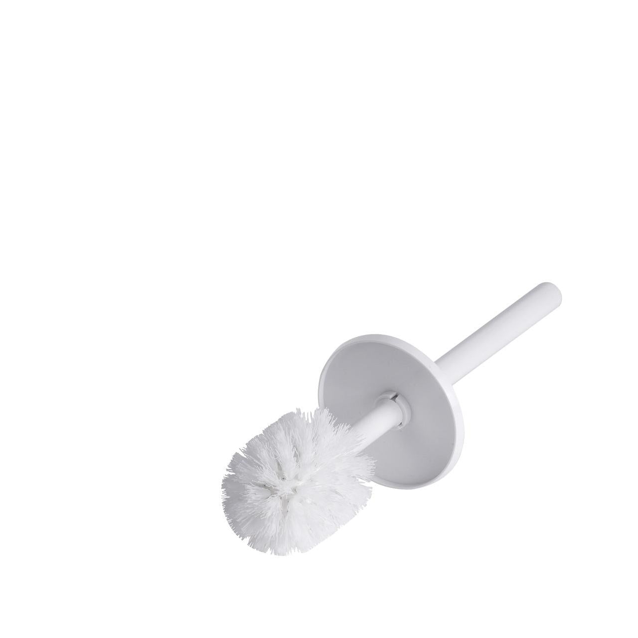 A CWS ParadiseLine Cabeça de reposição com cabo (1 peça) da CWS é uma escova de sanita branca com cabeça de cerdas redonda e cabo reto, ideal para a limpeza eficiente em ambientes comerciais, ilustrada sobre um fundo branco simples.