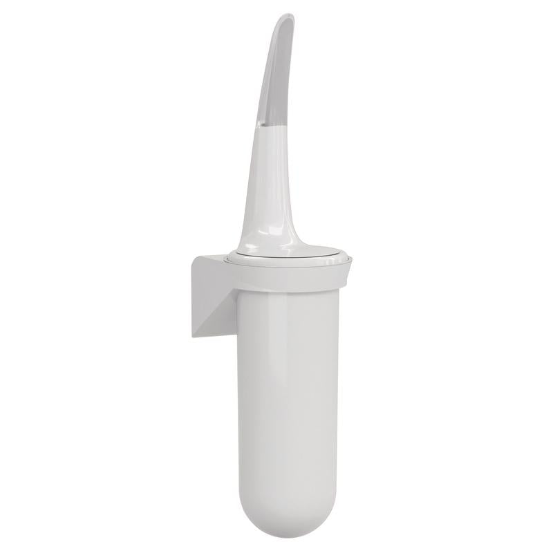 O suporte para escova de sanita com escova branca da Diversey Deutschland GmbH & Co. OHG, feito de plástico, tem um cabo prateado, mede 386 x 93 x 113 mm e garante um banheiro limpo com um design moderno. Embalagem: 1 peça.