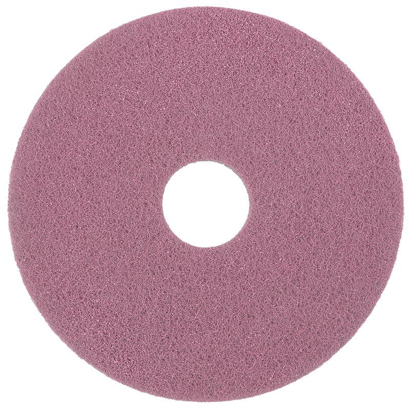 A Diversey Twister Pad Pink para pavimentos de vinil da Diversey Deutschland GmbH & Co. OHG é um disco de limpeza redondo, plano, com superfície texturizada e buraco central, desenvolvido para a limpeza de pavimentos de vinil e representado de cima em fundo branco.