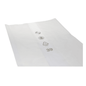 Uma capa de roupa transparente DEISS 99095 - 900+600x1800x0,06 mm feita de material reciclado com bordas dobradas é mostrada contra um fundo branco. A capa possui três logotipos impressos e um texto, incluindo "4 love" e o número "39".