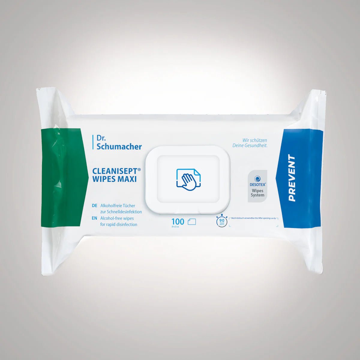 Dr. Schumacher Cleanisept® Wipes Maxi Desinfecção Toalhas | Pacote (100 toalhas)