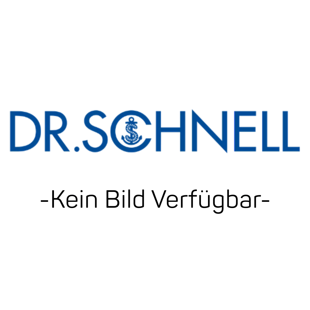 A imagem mostra o logotipo DR. SCHNELL em azul com uma âncora dentro do "C". Abaixo de "-Nenhuma Imagem Disponível-" está escrito que para Dr. Schnell higiene de lavanderia desinfetante, líquido, 20 kg, para higiene de lavanderia comercial não há imagem disponível.