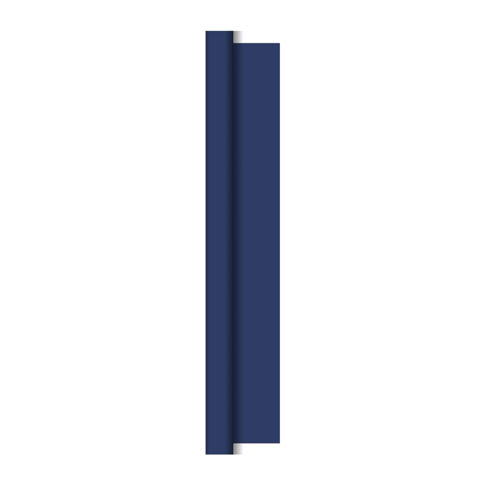 Um retângulo azul versátil com uma linha mais escura em um fundo branco é oferecido pela Duni GmbH como uma decoração de mesa de alta qualidade. Este design abstrato da coleção de rolos de toalha de mesa Dunicel 1,18 m x 40 m é adequado para todos que procuram opções sofisticadas.