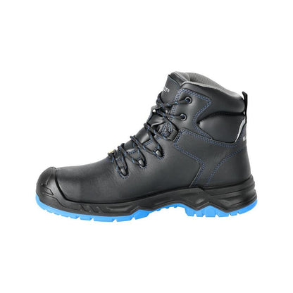 Botas de segurança S3 com atacadores Botas de segurança Sapatos de segurança S3, preto/azul granulado