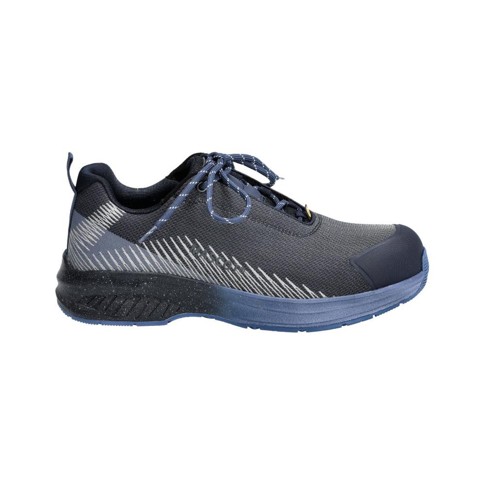 Calçado de segurança S1PS, cadarços calçado de segurança S1PS, preto-azul