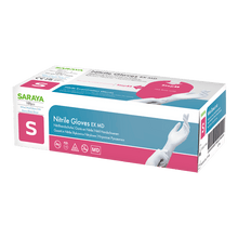 Luvas descartáveis ​​de nitrilo Saraya EX MD brancas