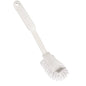 A ESCOVA SUAVE DE CERDAS DURAS da Haug Bürsten KG é uma escova de lavar de náilon 6.6 branca (ø 0,40mm, média) com cabo longo e furo para pendurar, ideal para a limpeza suave. Tamanho: 275x60x20 mm.