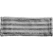 Der WISCHBEZUG ABRASIVMOPP 500MM von Haug Bürsten KG ist ein rechteckiger, weißer Mikrofaser-Mopp (75% Polyester/25% Polyamid, W/BL) mit grauen Streifen und einer flauschigen Textur für die gründliche Reinigung, abgebildet auf einem einfarbig weißen Untergrund.