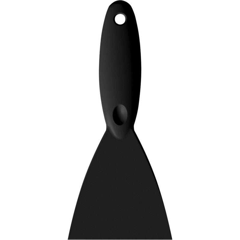 A Haug Bürsten KG Espátula Poliamida Preto 250x110x18mm possui uma lâmina larga e plana, um cabo com orifício para pendurar e um cabo texturizado - ideal para vários projetos de renovação.