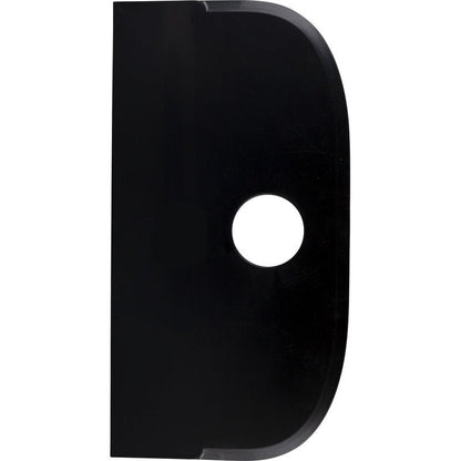 O SCHABER GRANDE da Haug Bürsten KG é um raspador de polipropileno preto, flexível (230x118mm) com uma borda reta, uma borda curva e um furo redondo central.