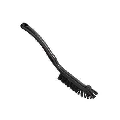 A ESCOVA DE JUNTA, ø 0,50MM DURA (220x15x19mm) da Haug Bürsten KG tem cerdas robustas e um cabo longo, ligeiramente curvado, que é perfeito para esfregar superfícies; apresentada na diagonal sobre fundo branco.