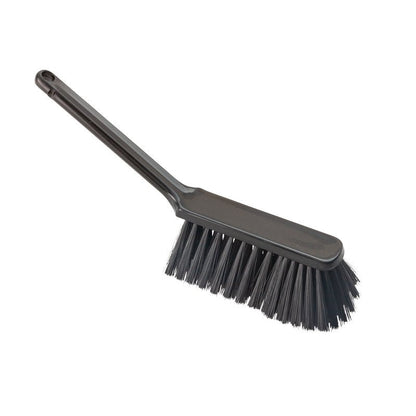 O HANDBESEN, WEICH, 310MM, UNGESCHLITZT de Haug Bürsten KG tem cerdas macias e um cabo de plástico, ideal para tarefas de limpeza, em fundo branco.