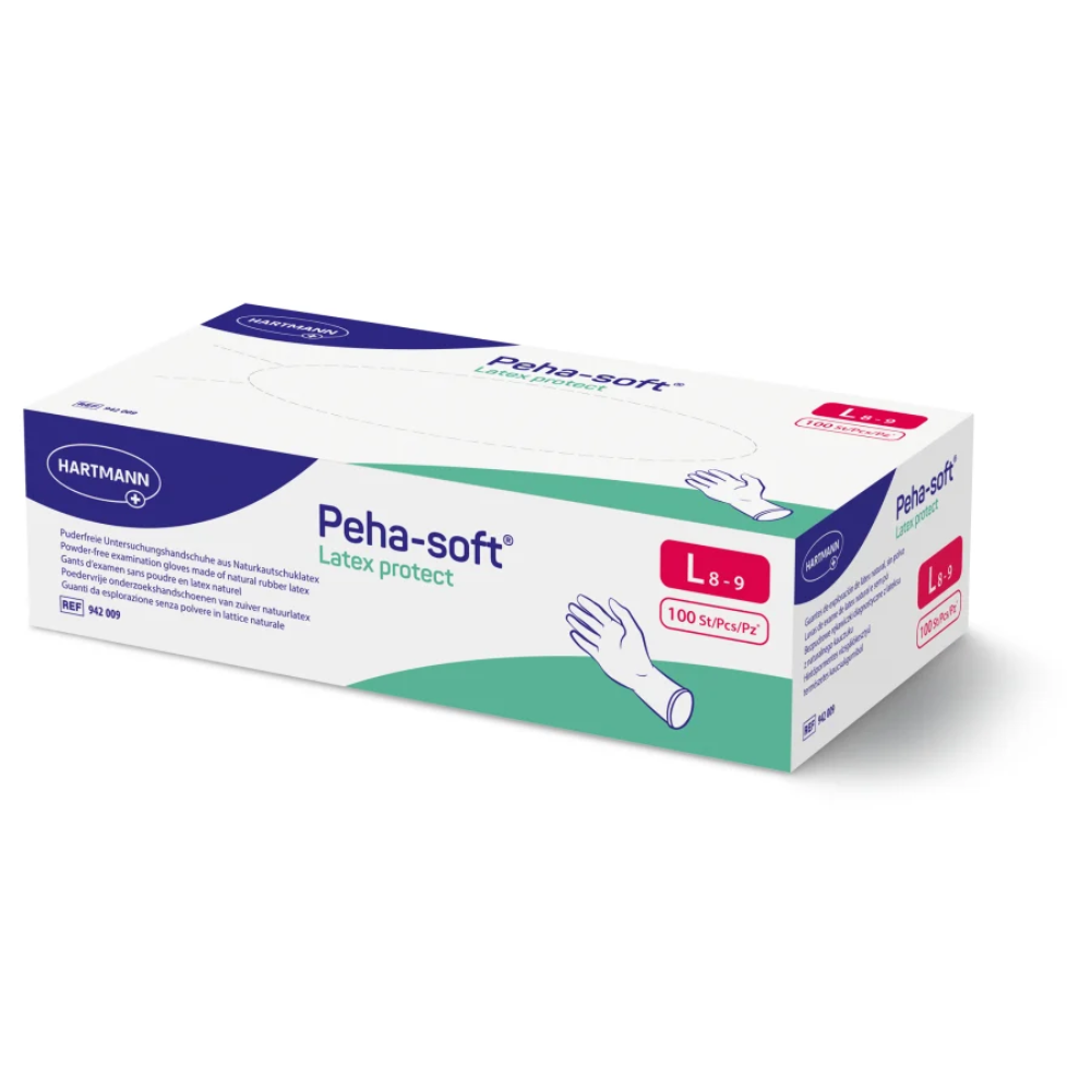 Hartmann Peha-soft® Latex protect, luva de exame sem pó, tamanho L