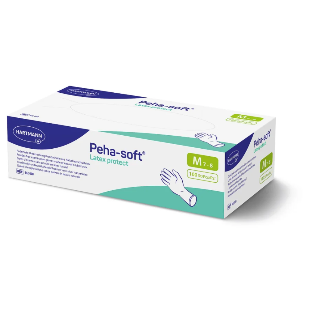 Hartmann Peha-soft® Latex protect, luva de exame sem pó, tamanho M
