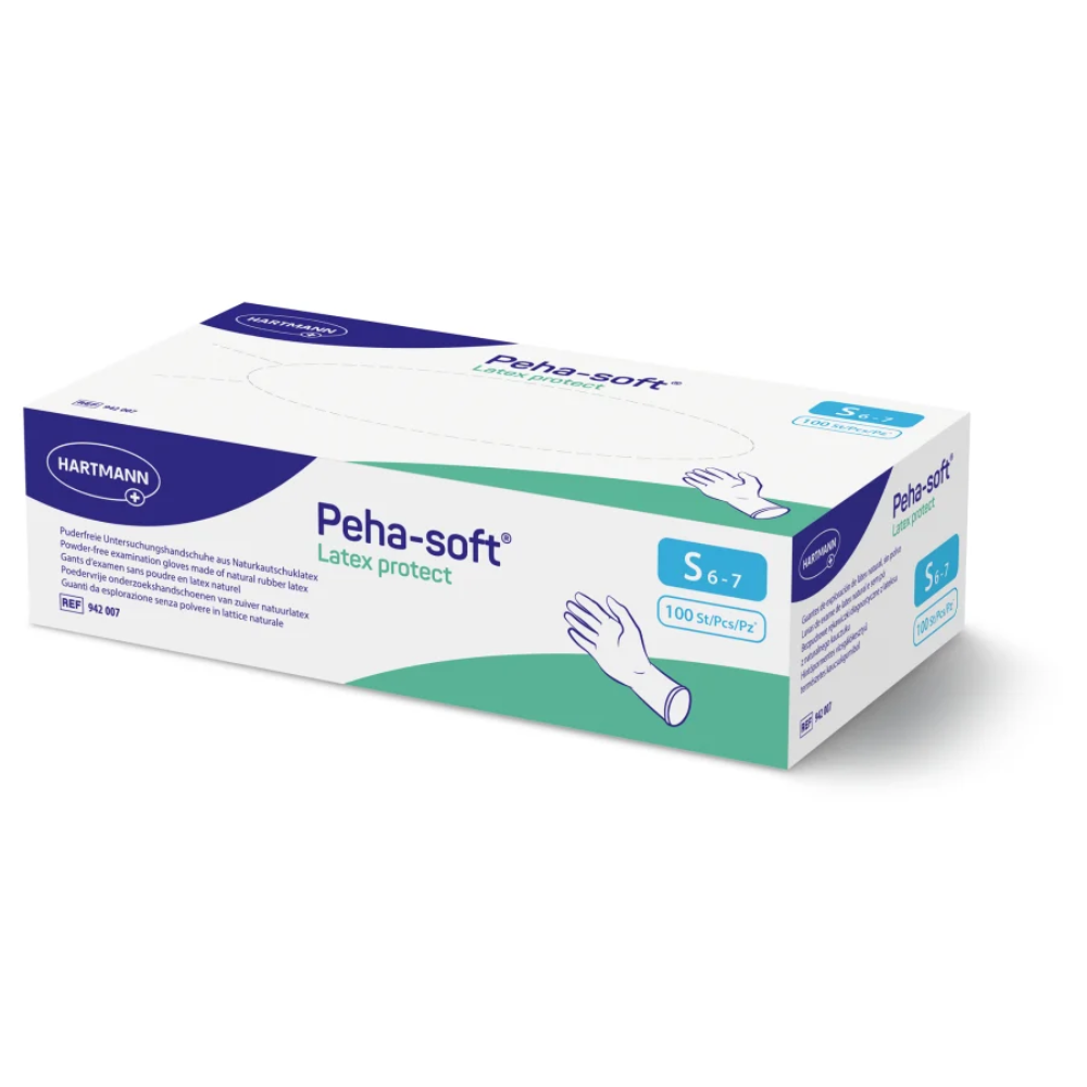 Hartmann Peha-soft® Latex protect, luva de exame sem pó, tamanho S