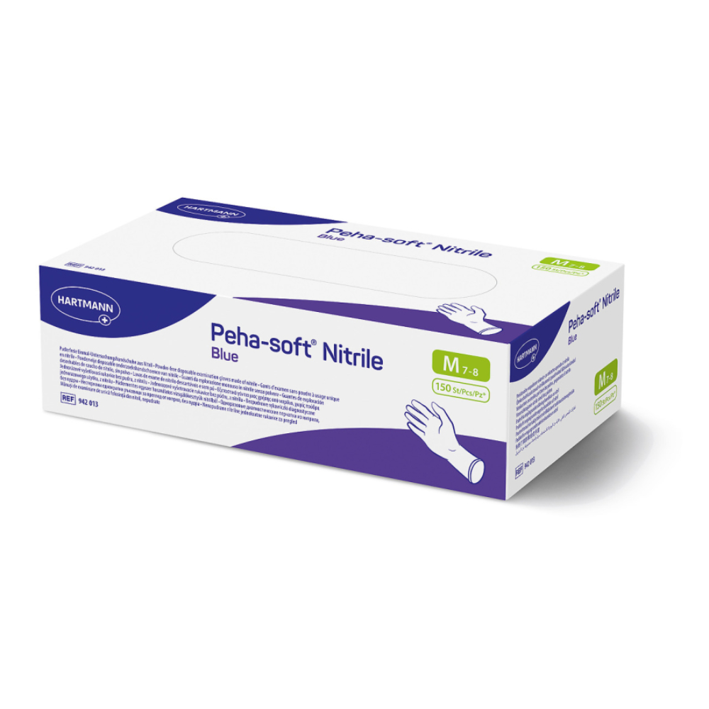 Hartmann Peha-soft® Nitrile Blue, luva de exame sem pó