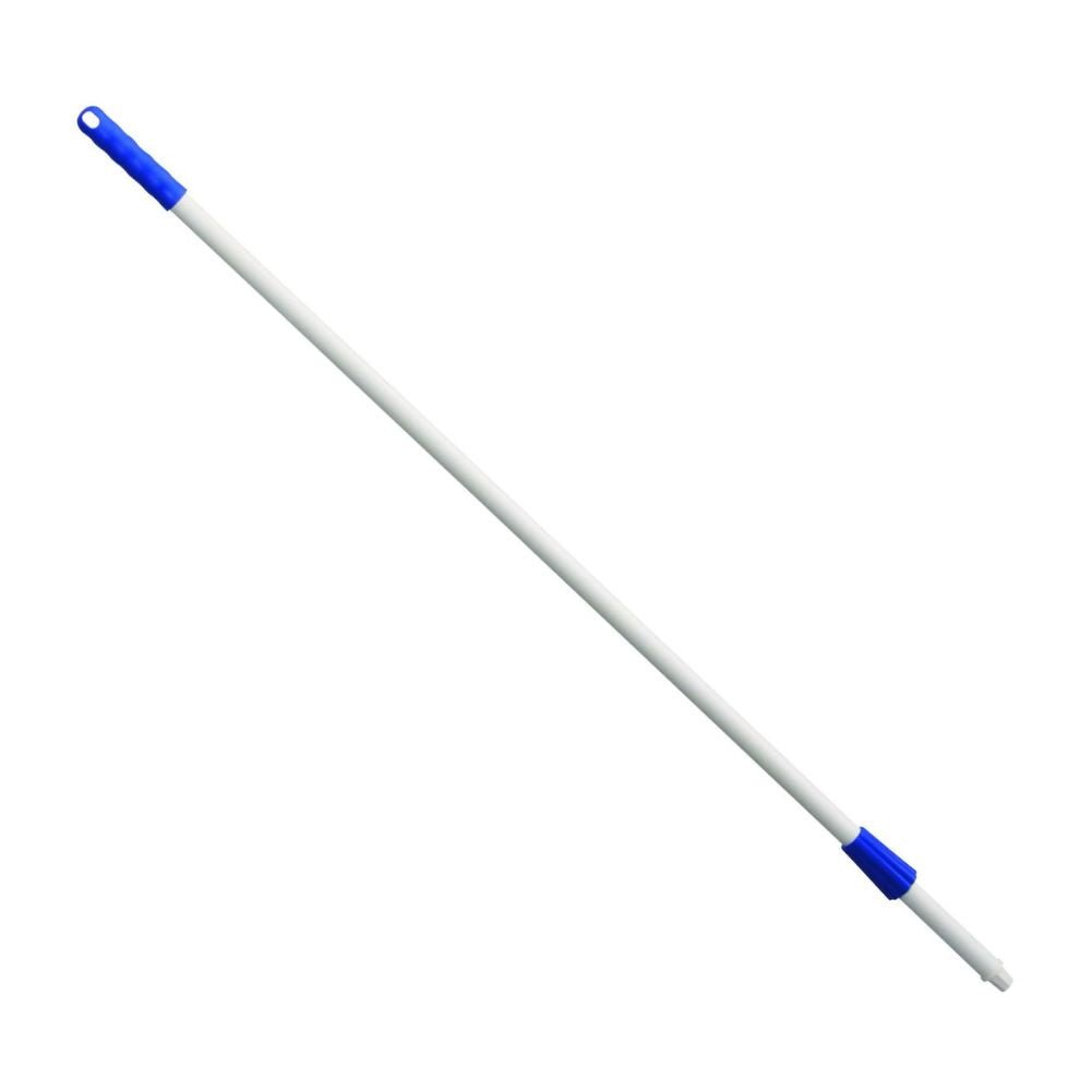 O cabo de fibra de vidro azul Haug da Haug Bürsten KG possui um cabo de vassoura branco extensível com uma pega azul não condutora de frio e ponta de ligação. Feito de fibra de vidro de alta qualidade, oferece funcionalidade duradoura e ainda assim elegante para as suas tarefas de limpeza.