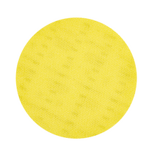 Das Kiehl-Woodmaster-Pad Schleifpad rund von Johannes Kiehl KG, 16" (40,6 cm) mit Körnung 60, hat eine große, runde, gelb strukturierte Oberfläche; die Packung enthält 10 Pads - ideal für effizientes Schleifen.