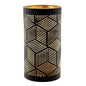 Papstar Castiçal Securit® Ø 8 cm x 15 cm preto/dourado