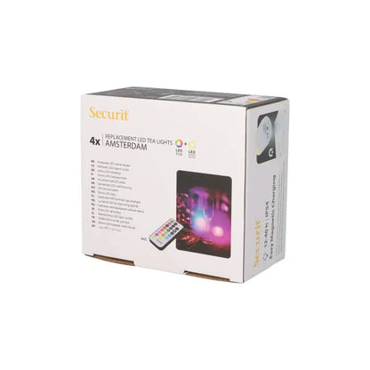 Papstar Pacote de recarga de lâmpadas LED Securit® 4 Ø 4 cm x 5 cm Tempo de iluminação "Amsterdam" 12-40 horas