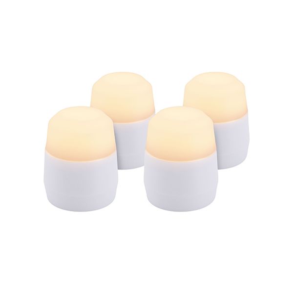Papstar Pacote de recarga de lâmpadas LED Securit® 4 Ø 4 cm x 5 cm Tempo de iluminação "Amsterdam" 12-40 horas