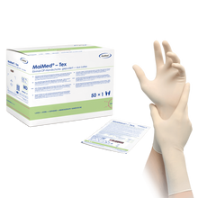 Luvas cirúrgicas de látex estéreis MaiMed-Tex levemente em pó 50 pares/caixa