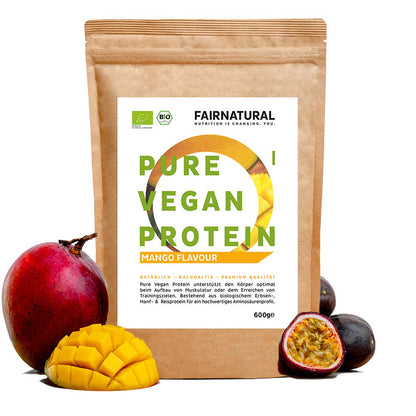 Proteína vegana orgânica em pó de manga sem soja