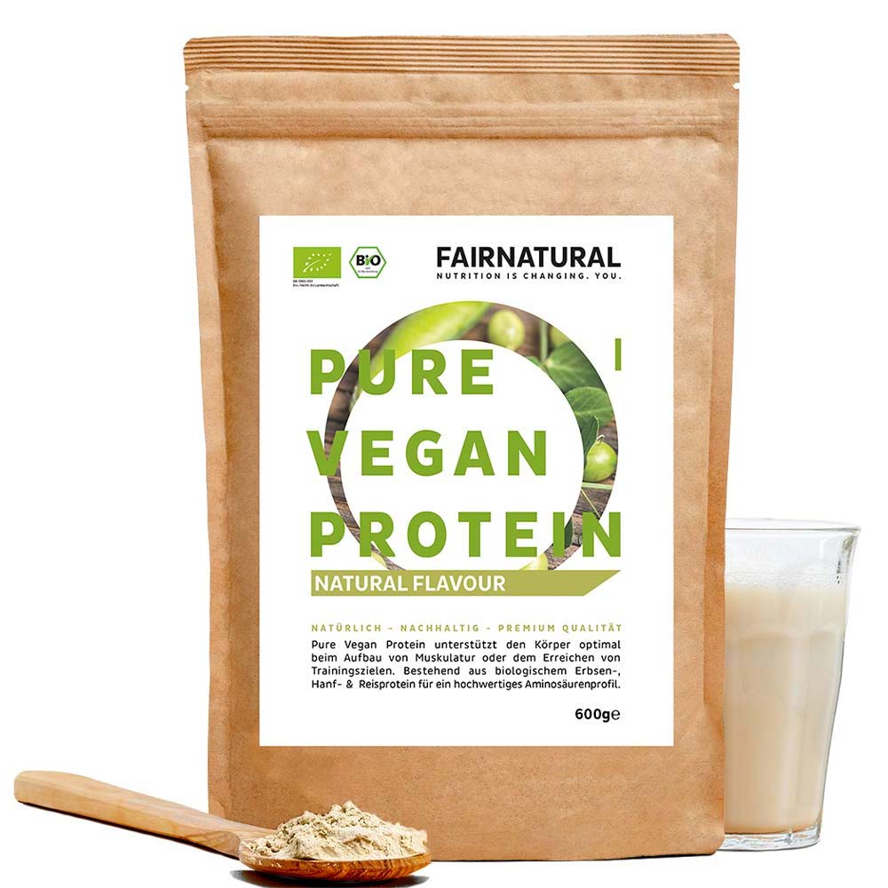 Proteína vegana orgânica em pó neutra sem soja