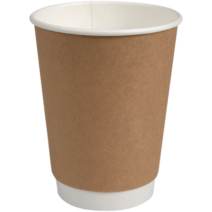 O copo de café de parede dupla "Kraft" da Abena Re-Seller GmbH é um simples copo de papel marrom com interior e base brancos, ideal para quem procura uma alternativa ecológica aos copos de aço inoxidável.