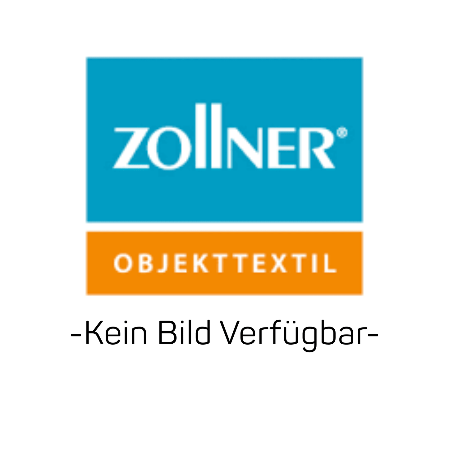 Uma placa azul-laranja mostra "Zollner Objekttextil" com "-Sem Imagem Disponível-" para as Calças Femininas Zollner Alex, Tamanho 50, branco (1 peça), da Zollner Objekttextil GmbH.