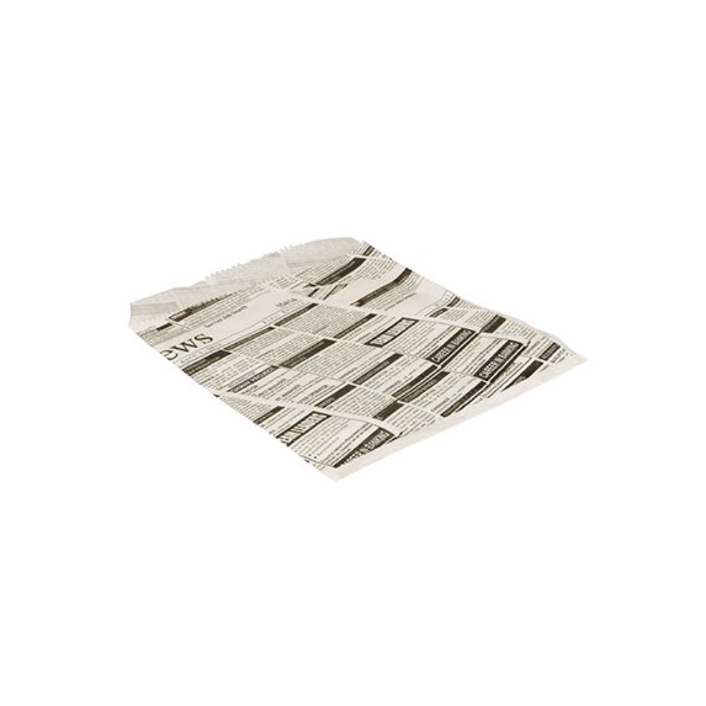 Uma única folha de PAPSTAR 1000 sacos de hambúrguer, feita de substituto de pergaminho resistente a gordura da PAPSTAR GmbH, está deitada plana sobre uma superfície branca.