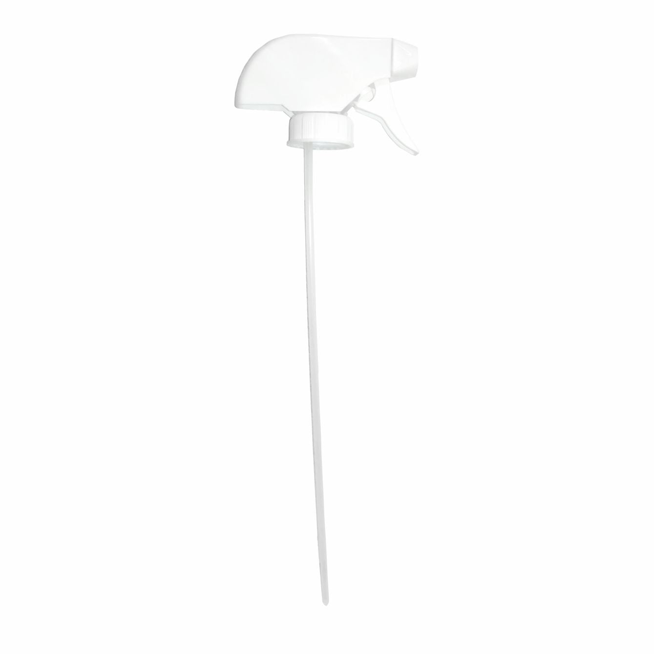 A pistola de pulverização Arcora para garrafas de 1L Profi Maxi T da Arcora International GmbH é uma pistola de pulverização de plástico branco com um longo tubo de imersão, ideal para limpeza profissional e é exibida em um fundo branco simples.