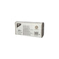 Um pacote PAPSTAR de papel toalha C-dobra, cor natural e camada única, com 120 folhas, está elegantemente apresentado sobre um fundo branco.