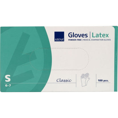 Luvas de látex clássicas, sem pó, lisas, naturais