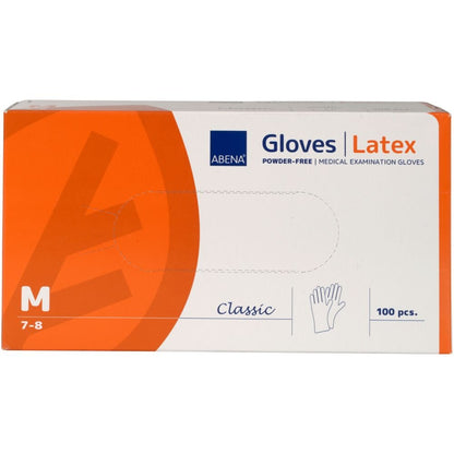 Luvas de látex clássicas, sem pó, lisas, naturais