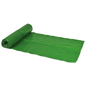 Um papel de sacos de lixo Abena Re-Seller GmbH 120 L, 700x1100 mm, 34 my LDPE em verde (rolo com 25 sacos) é mostrado parcialmente desenrolado em fundo branco; os sacos são novos, não utilizados e com símbolos de reciclagem visíveis.