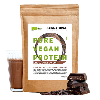 Chocolate em pó proteico vegano orgânico sem soja