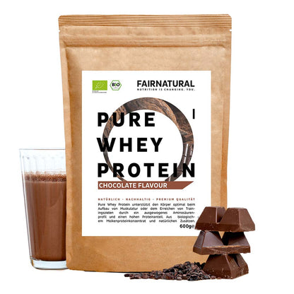 Whey protein orgânico em pó chocolate