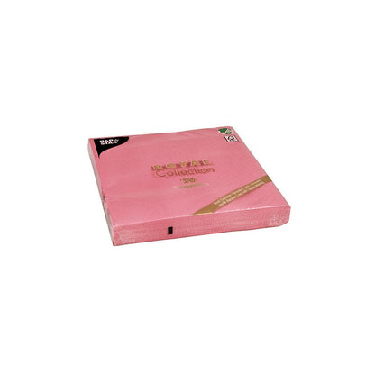 Um pacote de guardanapos PAPSTAR 1/4-dobra 40 cm x 40 cm da "ROYAL Collection" da PAPSTAR GmbH dá um toque elegante à sua decoração de mesa. A embalagem destaca que estes guardanapos rosa são de duas camadas e ecológicos, oferecendo tanto elegância quanto sustentabilidade para a sua decoração de mesa.