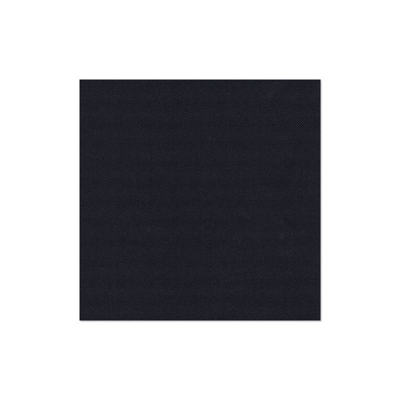 Um pedaço quadrado de tecido preto profundo, quase preto, da "ROYAL Collection" 20 guardanapos (1/4-dobra, 40x40 cm) da PAPSTAR GmbH está centralizado sobre um fundo branco e exibe sua estrutura fina - ideal para uma decoração de mesa elegante.