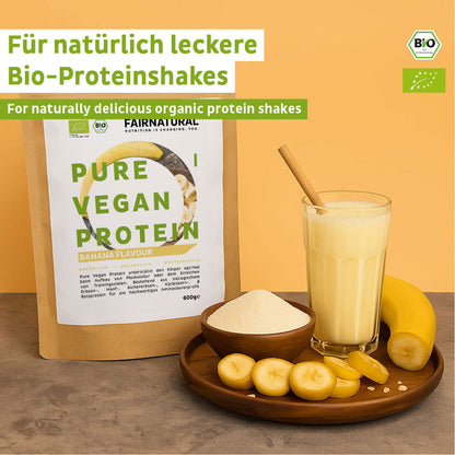 Proteína em pó vegana orgânica de banana sem soja