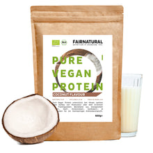 Proteína vegana orgânica em pó de coco sem soja