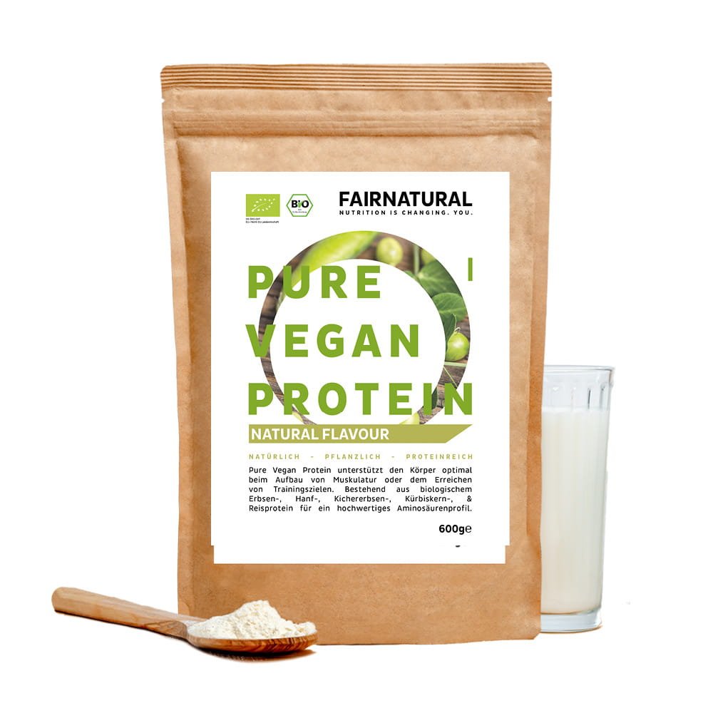 Proteína vegana orgânica em pó neutra sem soja