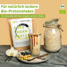 Proteína vegana orgânica em pó baunilha sem soja