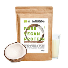 Proteína vegana orgânica em pó de coco sem soja